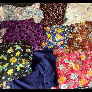 Plus size scrub tops